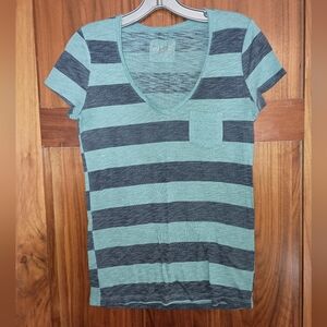 Striped V-Neck Women's Top
